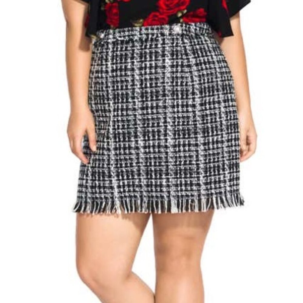 Bouclé Tweed Miniskirt